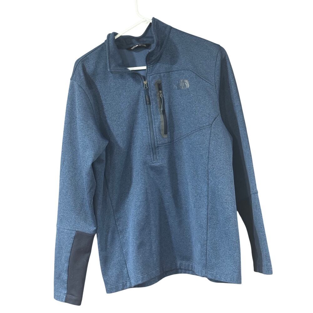 The North Face Men's Blue Quarter-Zip Pullover Jacket Large